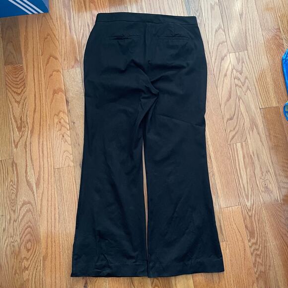 Boden Womens 14R Black Flare Leg Trousers Wide Leg Pants Retro Style - FLAWED - Picture 2 of 11
